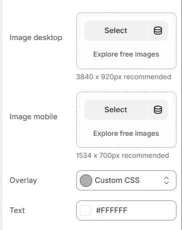 blog template banner settings
